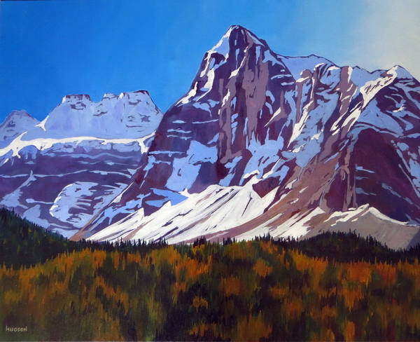 Mt Babel and Mt Fay from Moraine Lake Road