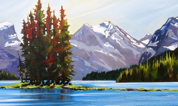 Spirit Island Study 2, Maligne Lake