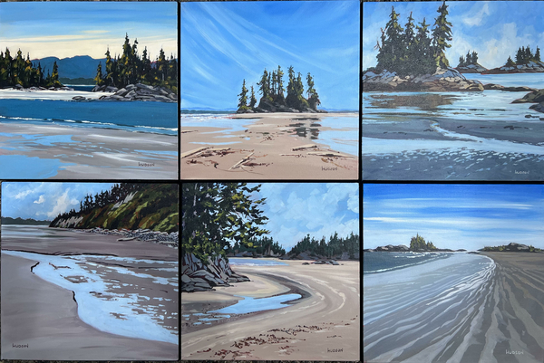 Set of 6 westcoast paintings