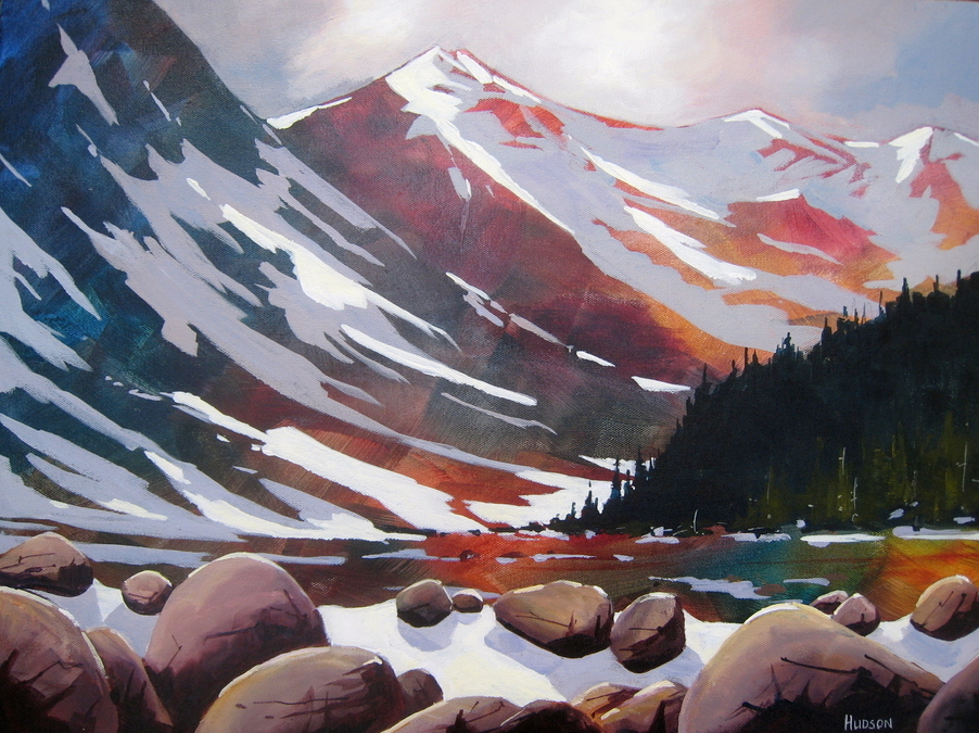 Theatis Peak from the Trident Neptune Valley - Canadian Rockies